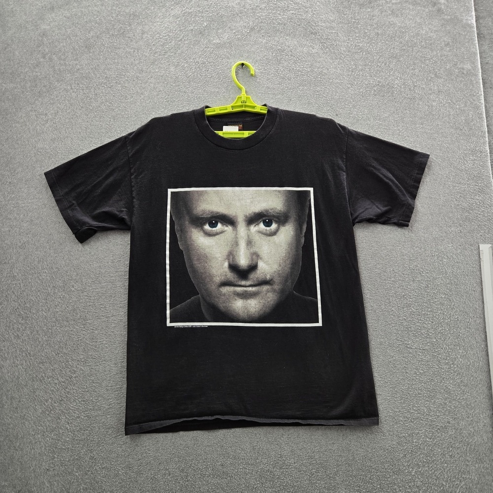 VINTAGE Phil Collins Men Shirt XL Black‎ 94 Concert Both Sides Tour Tee